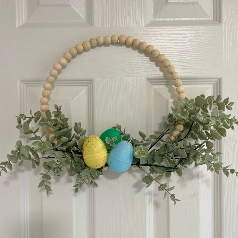 Easter Egg Wreath with Greenery